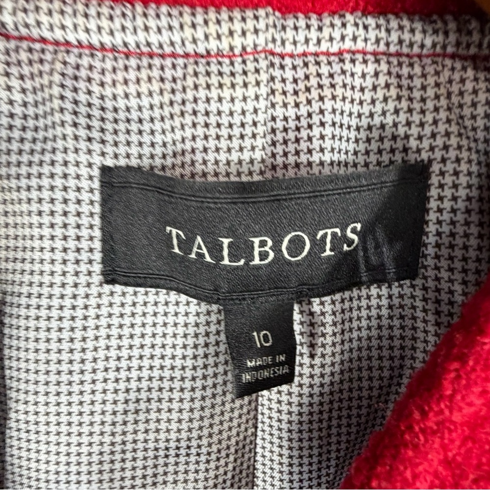 Talbots Red Wool Blend Button Front Jacket Size 1… - image 4